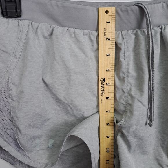 Under Armour HeatGear Shorts Women’s M Gray Lightweight Running Loose Fit - Picture 8 of 11